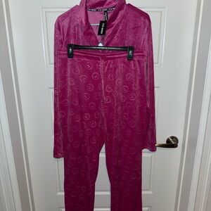 Steve Madden Fuchsia Velour set